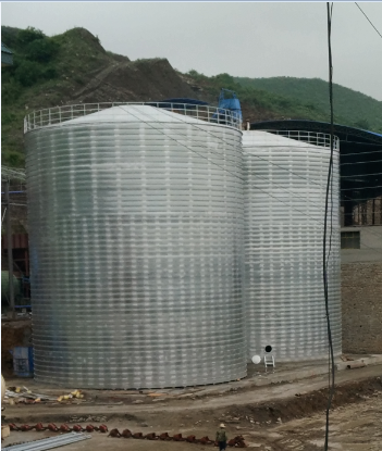 富顺粮食钢板仓的安装全过程不用热焊接